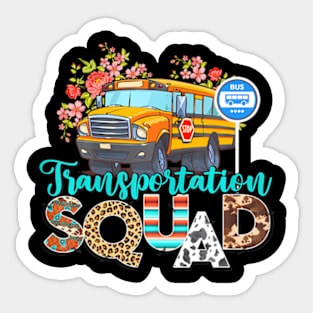 Back To School Transportation Squad Bus Driver School Sticker